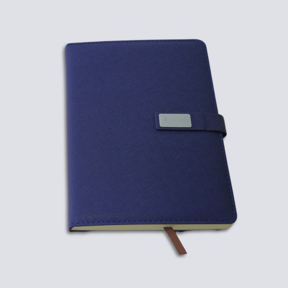 Classic Blue Notebook with Metal Clasp